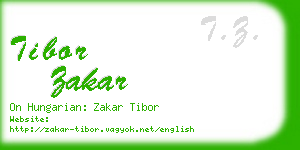 tibor zakar business card